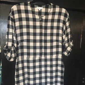 Warehouse Dress black and white squares